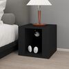 vidaXL Bedside Table Black Engineered wood 16.1x15.7x14.2 in