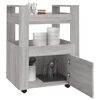 vidaXL Kitchen Trolley Grey Sonoma 23.6x17.7x31.5" Engineered Wood