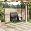 vidaXL Garden Swing Chair Black Solid fir wood Single Comfy
