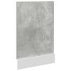vidaXL Dishwasher Panel Concrete grey Engineered wood One Size Durable