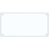 vidaXL Kitchen Backsplashes 2 pcs Transparent 31.5"x15.7" Tempered Glass