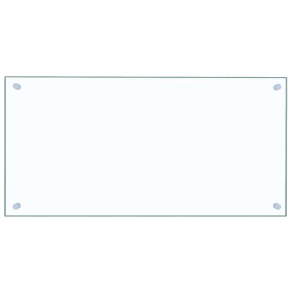 vidaXL Kitchen Backsplashes 2 pcs Transparent 31.5"x15.7" Tempered Glass