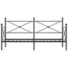 vidaXL Daybed With Trundle Black Steel Daybed With Trundle Rectangular