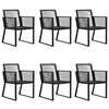 vidaXL Garden Dining Set Black