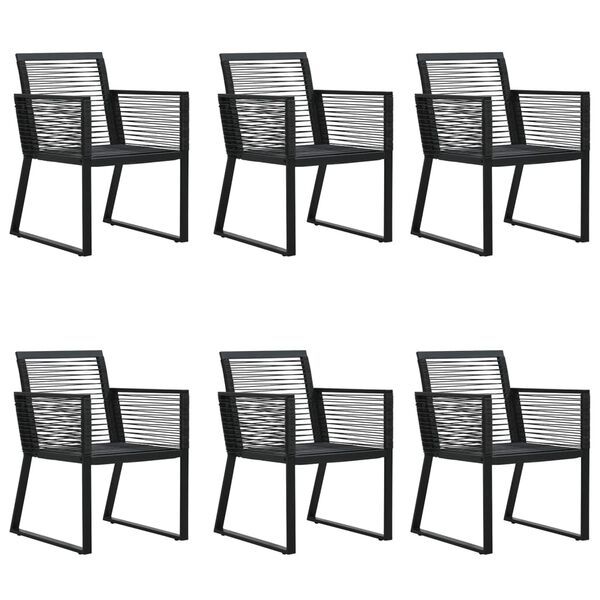 vidaXL Garden Dining Set Black