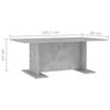 vidaXL Coffee Table Concrete Grey Engineered wood Medium Durable