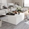 vidaXL Coffee Table White Engineered wood 31.5 x 31.5 x 12.2 in