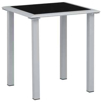 vidaXL Sun Loungers 2 pcs with Table Aluminum Taupe