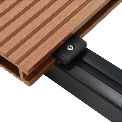 vidaXL WPC Decking Boards with Accessories 172.2 ft² 7.2' Brown