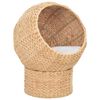 vidaXL Cat Basket Natural Seagrass, Wood Small Removable Covers