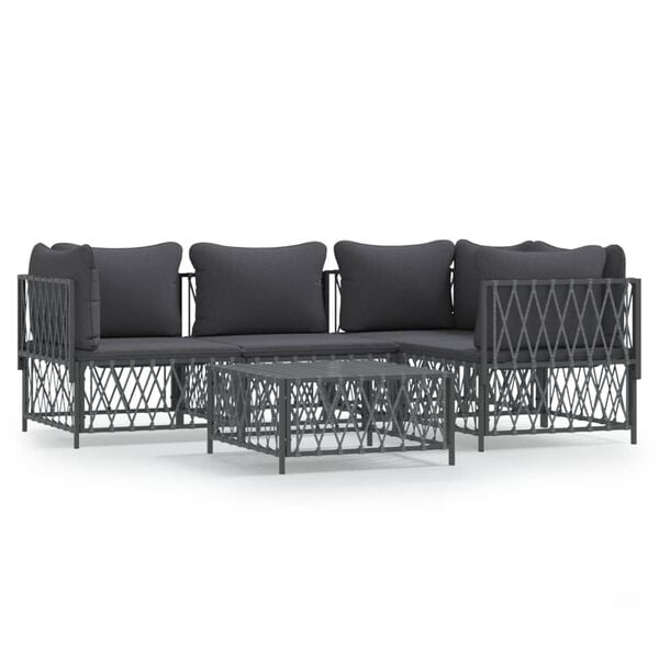 vidaXL Garden Lounge Set Anthracite