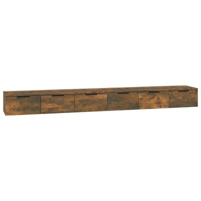 vidaXL Wall Cabinets 2 pcs Smoked Oak 40.2"x11.8"x7.9" Engineered Wood