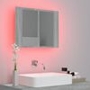 vidaXL LED Mirror Cabinet Gray Sonoma Engineered Wood Small