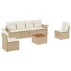 vidaXL Garden Sofa Set Beige, Cream white