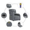 vidaXL Massage Recliner Chair Grey