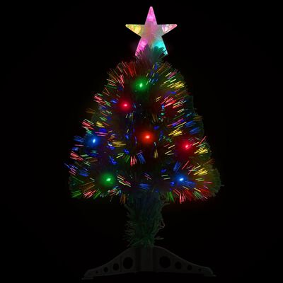vidaXL Artificial Christmas Tree with Stand/LED 2 ft Fiber Optic
