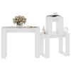 vidaXL Nesting Table Set of 3 White Engineered wood Small Stackable