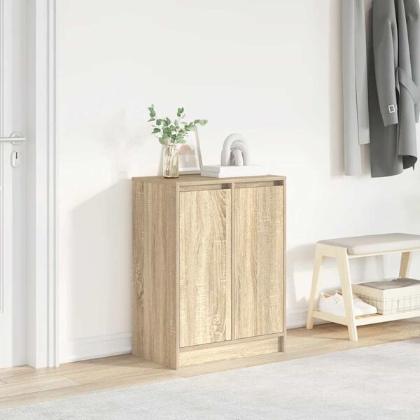 vidaXL Shoe Cabinet Sonoma Oak Engineered Wood Medium Shoe Cabinet