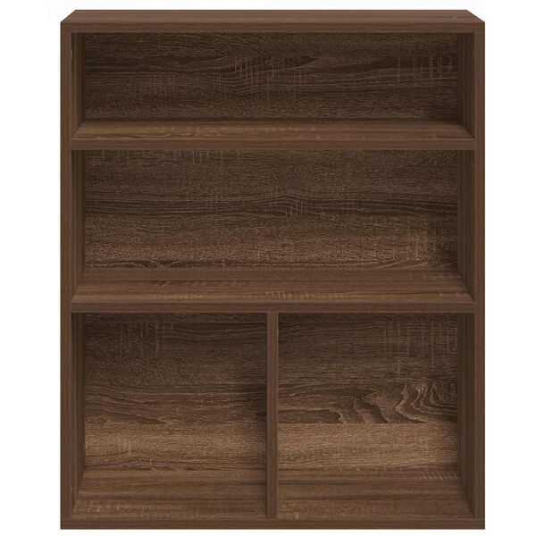 vidaXL Book Cabinet Brown Oak Engineered Wood Medium Book Cabinet