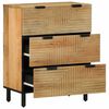 vidaXL Sideboard Mango desert brown Solid mango wood, engineered wood, metal