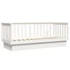 vidaXL Day Bed White Solid pine wood Small Twin Convertible