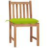 vidaXL Patio Chair Set of 2 Bright green, Natural teak