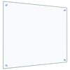 vidaXL Kitchen Backsplashes 2 pcs Transparent 27.6"x23.6" Tempered Glass