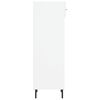 vidaXL Shoe Cabinet High gloss white Engineered wood, iron, aluminum
