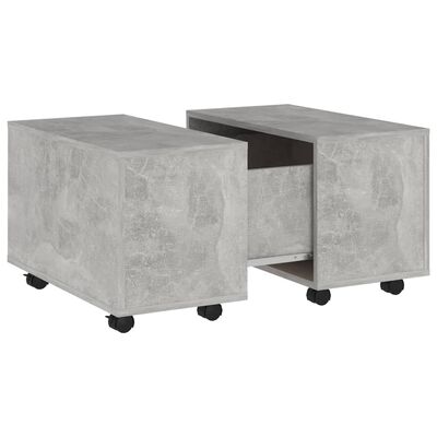 vidaXL Coffee Table Concrete Gray 23.6"x23.6"x15" Engineered Wood