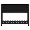 vidaXL Planter Black Solid pine wood Medium Wooden Planter Rectangular