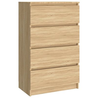 vidaXL Sideboard Sonoma Oak 23.6"x13.8"x38.8" Engineered Wood