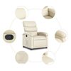 vidaXL Recliner Chair Cream Faux leather, metal, plywood Standard
