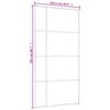 vidaXL Sliding Door ESG Glass and Aluminum 40.4"x80.7" White