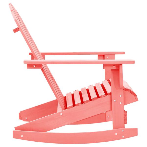 vidaXL Garden Rocking Chair Pink Solid fir wood Standard