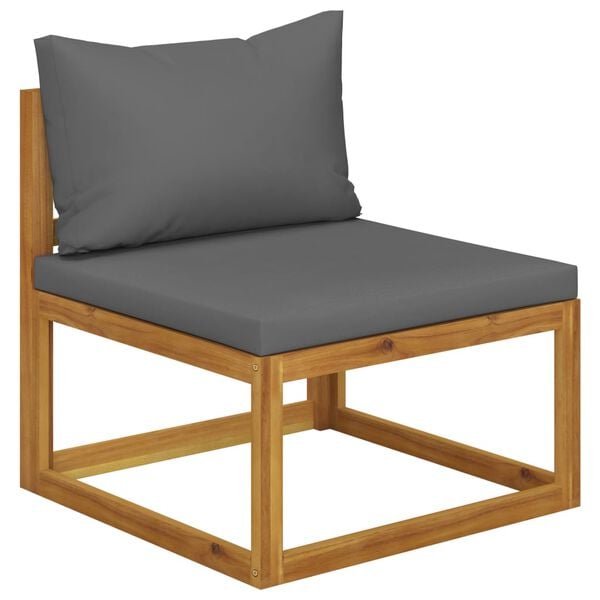 vidaXL Garden Lounge Set Dark grey, Acacia wood brown