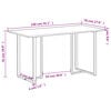 vidaXL Dining Table Rough Mango Wood Rough mango wood and powder-coated iron