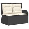 vidaXL Garden Lounge Set Black, Cream White