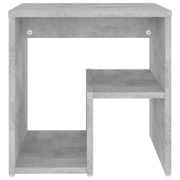 vidaXL Bed Cabinet Set of 2 Concrete Gray Engineered wood