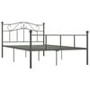 vidaXL Bed Frame Grey Metal Double Durable Bed Frame Rectangular