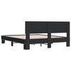 vidaXL Bed Frame Black Engineered wood King Durable Bed Frame