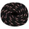 vidaXL Boat Rope Black 0.79 " 164.0 ' Polypropylene