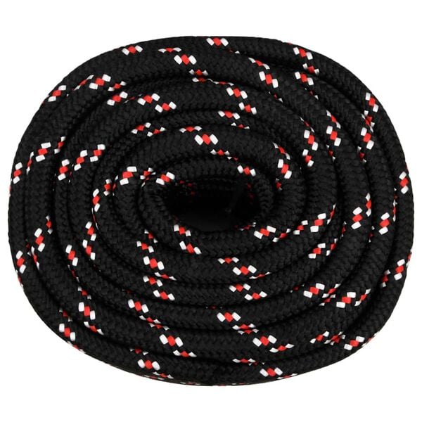 vidaXL Boat Rope Black 0.79 " 164.0 ' Polypropylene