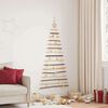 vidaXL Christmas Tree with 80 LEDs Natural 59.1" Solid Ash wood