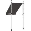 vidaXL Retractable Awning Anthracite Polyester with PU coating, Steel