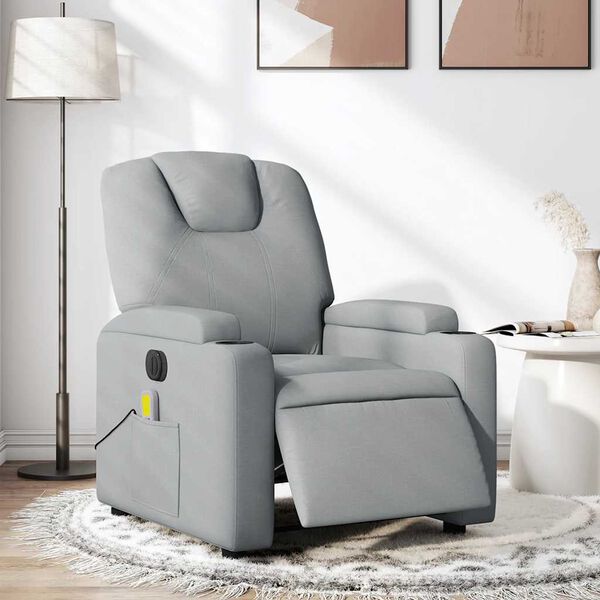 vidaXL Electric Massage Recliner Chair Light gray