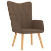 vidaXL Relaxing Chair With Stool Brown