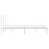 vidaXL Bed Frame White Steel Super King Bed Frame Rectangular