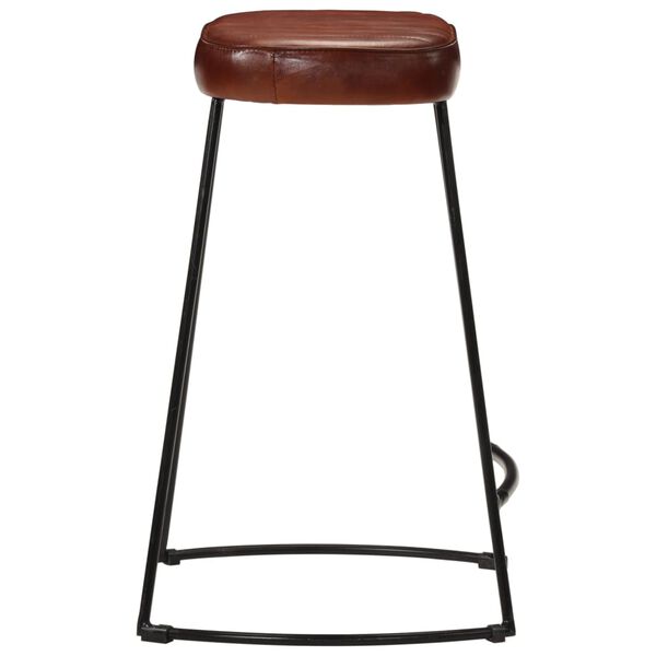 vidaXL Bar Stool Set of 2 Dark Brown