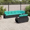 vidaXL Patio Sofa Set Black