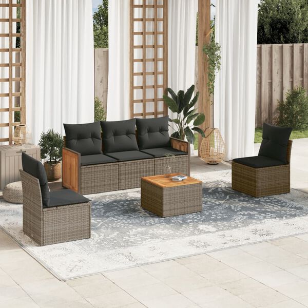 vidaXL Garden Sofa Set Grey